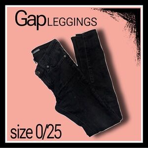 GAP black stretchy jean LEGGINGS size 0/25